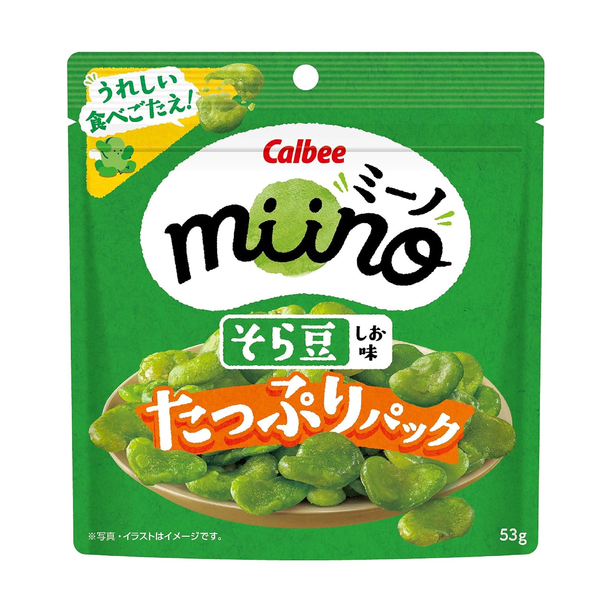 Calbee miino Broad Beans Salty Generous Pack